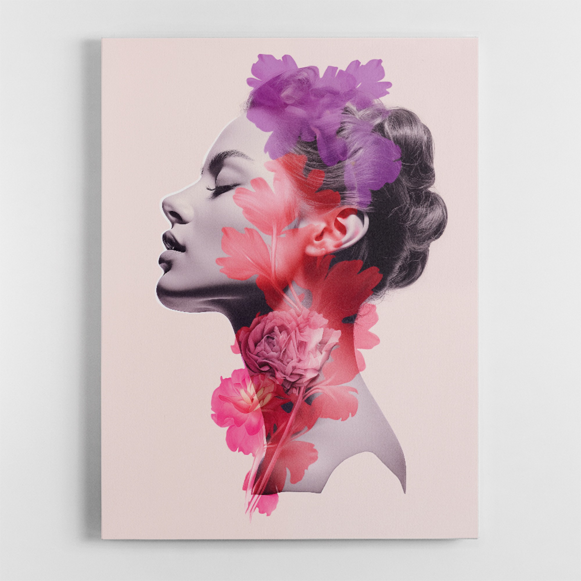 Flower Woman Abstract 3 Piece Wall Art